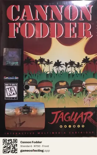 Cannon Fodder Atari Jaguar, NTSC box front