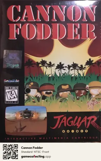 Cannon Fodder Atari Jaguar, NTSC box front