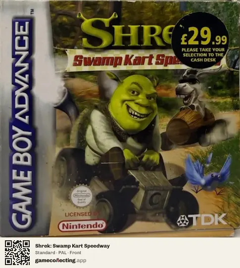 Shrek: Swamp Kart Speedway Game Boy Advance, PAL box front