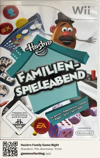 Hasbro Family Game Night Nintendo Wii, Germany box front
