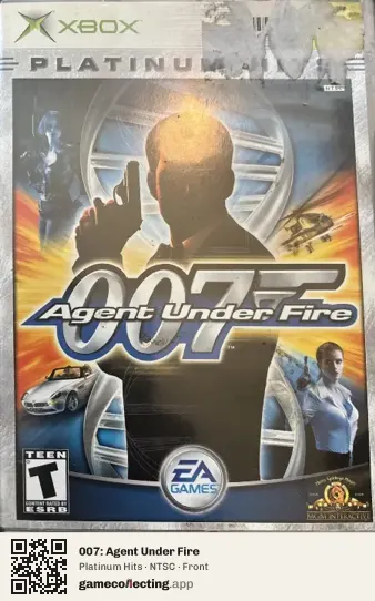 007: Agent Under Fire Xbox, NTSC box front