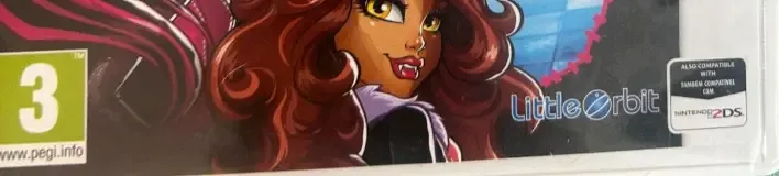 Monster High: New Ghoul in School, the PEGI square on its front