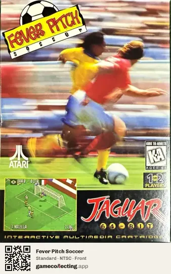 Fever Pitch Soccer Atari Jaguar, NTSC box front