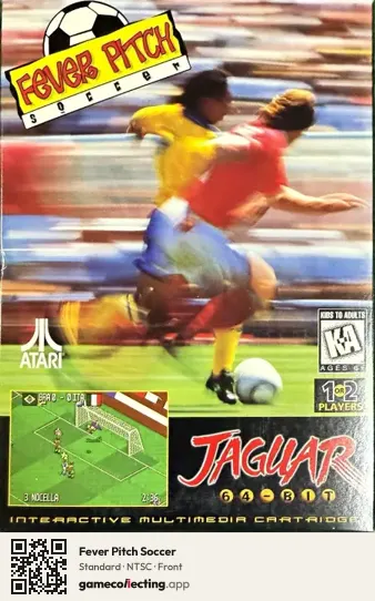Fever Pitch Soccer Atari Jaguar, NTSC box front