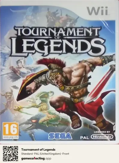 Tournament of Legends Nintendo Wii, United Kingdom box front