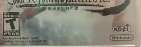Samurai Warriors 3, the ESRB box on its front