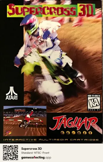 Supercross 3D Atari Jaguar, NTSC box front
