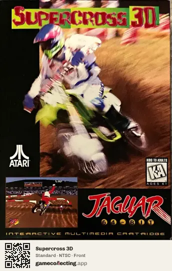 Supercross 3D Atari Jaguar, NTSC box front