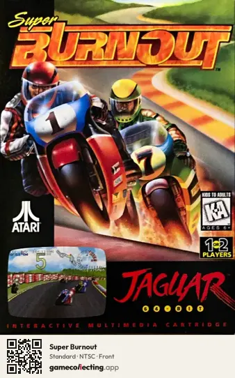 Super Burnout Atari Jaguar, NTSC box front