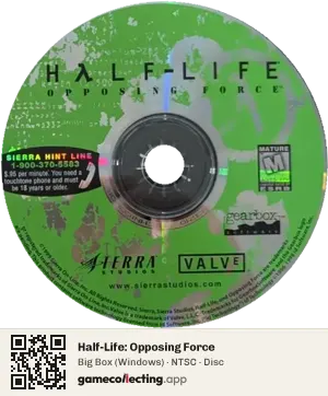 Half-Life: Opposing Force Computer, NTSC disc