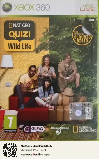 Nat Geo Quiz! Wild Life Xbox 360, PAL box front
