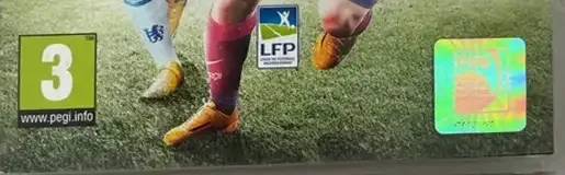 FIFA 15, the PEGI square on its front