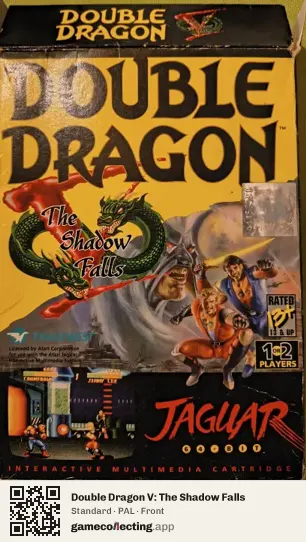 Double Dragon V: The Shadow Falls Atari Jaguar, PAL box front