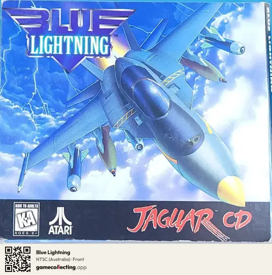 Blue Lightning Atari Jaguar CD, Australia box front