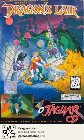 Dragon's Lair Atari Jaguar CD, NTSC box front