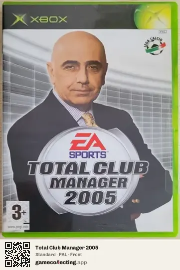 Total Club Manager 2005 Xbox, PAL box front