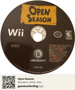 Open Season Nintendo Wii, NTSC disc