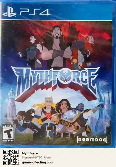 MythForce PlayStation 4, NTSC box front