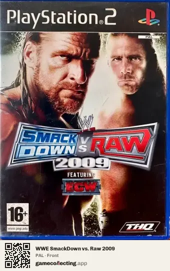 WWE SmackDown vs. Raw 2009 PlayStation 2, PAL box front