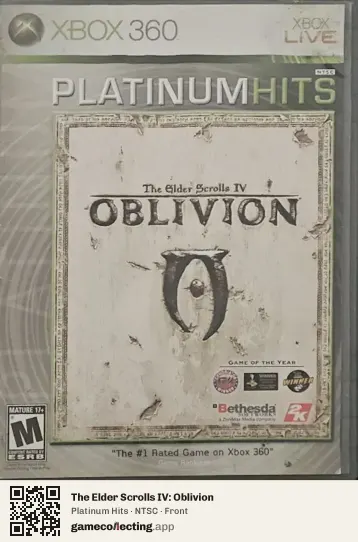 The Elder Scrolls IV: Oblivion Xbox 360, NTSC box front