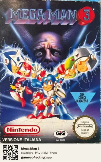 Mega Man 3 Nintendo Entertainment System, Italy box front