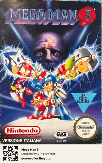 Mega Man 3 Nintendo Entertainment System, Italy box front