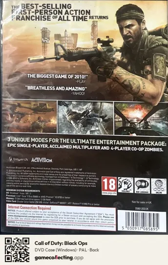 Call of Duty: Black Ops Computer, PAL box back