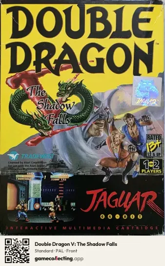 Double Dragon V: The Shadow Falls Atari Jaguar, PAL box front