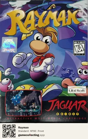 Rayman Atari Jaguar, NTSC box front