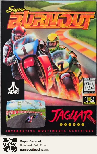 Super Burnout Atari Jaguar, PAL box front
