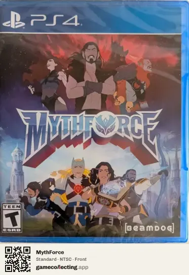 MythForce PlayStation 4, NTSC box front