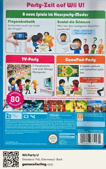Wii Party U Nintendo Wii U, Germany box back