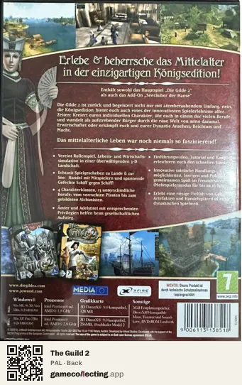 The Guild 2 Computer, PAL box back