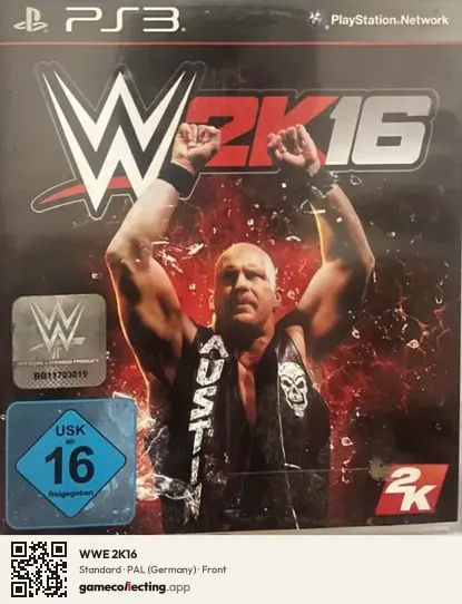 WWE 2K16 PlayStation 3, Germany box front