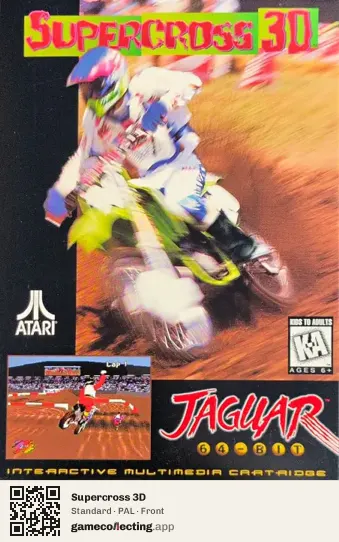 Supercross 3D Atari Jaguar, PAL box front