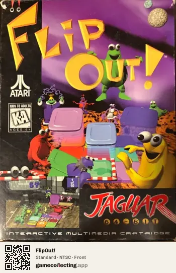 FlipOut! Atari Jaguar, NTSC box front