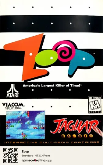 Zoop Atari Jaguar, NTSC box front