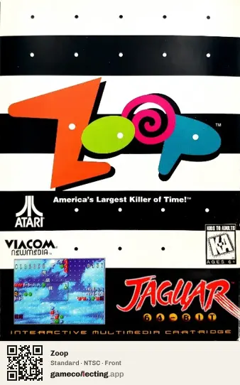 Zoop Atari Jaguar, NTSC box front