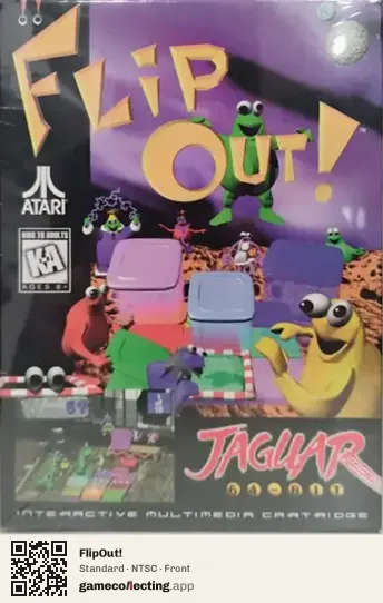 FlipOut! Atari Jaguar, NTSC box front