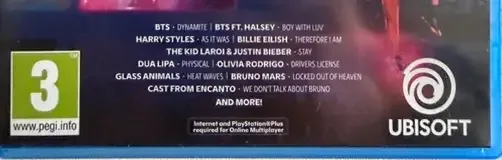 Just Dance 2023 Edition, the PEGI square on its front