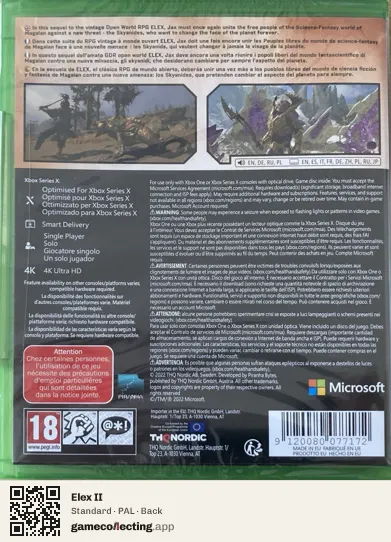 Elex II Xbox Series X, PAL box back