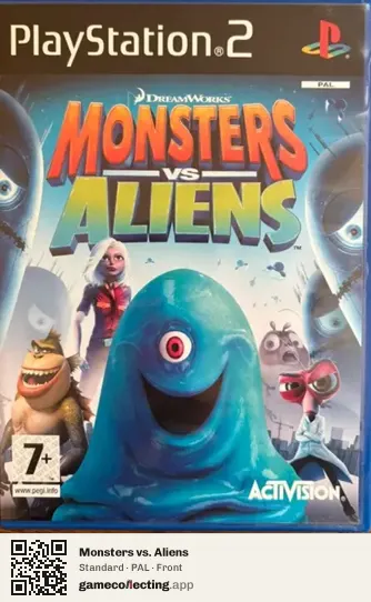 Monsters vs. Aliens PlayStation 2, PAL box front