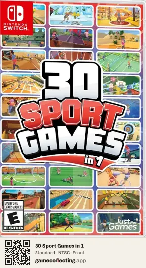 30 Sport Games in 1 Nintendo Switch, NTSC box front