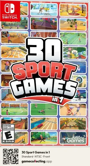 30 Sport Games in 1 Nintendo Switch, NTSC box front
