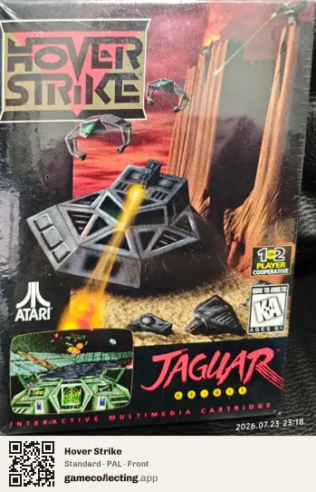 Hover Strike Atari Jaguar, PAL box front