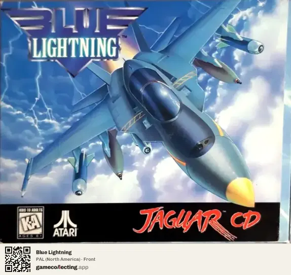 Blue Lightning Atari Jaguar CD, North America box front