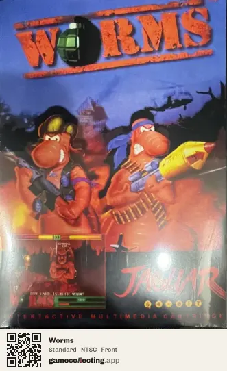 Worms Atari Jaguar, NTSC box front