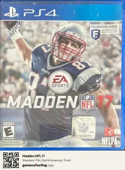 Madden NFL 17 PlayStation 4, North America box front