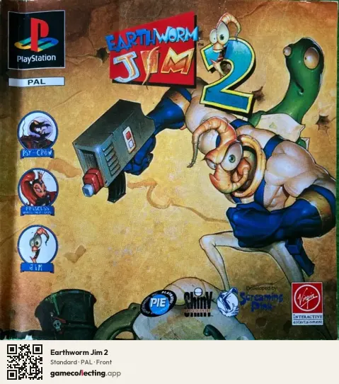 Earthworm Jim 2 PlayStation, PAL box front