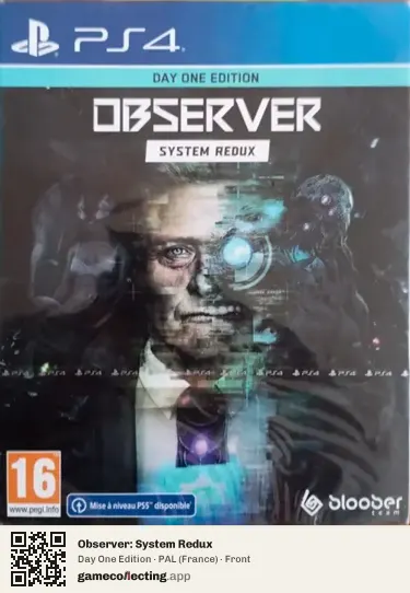 Observer: System Redux PlayStation 4, France box front